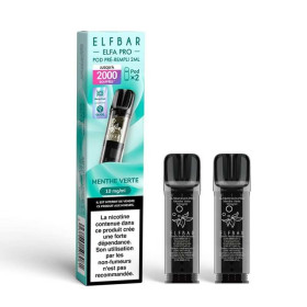 Pod Menthe Verte 2ml Elfa Pro - ElfBar (pack de 2) (20 mg/ml)