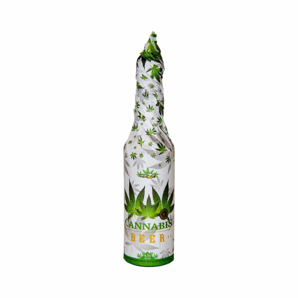 Bière CBD - bouteille habillée 33cl | MULTITRANCE & HAZE (Blanc)