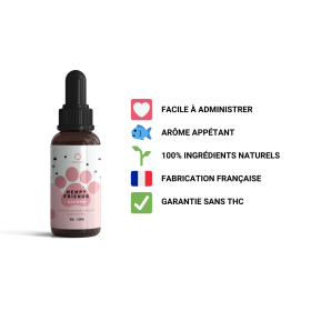 Huile CBD animaux 3% saumon...