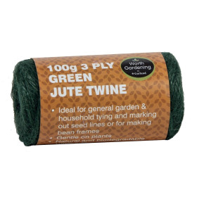3 plis de ficelle de jute verte 100g