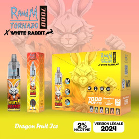 Puff Tornado 7000 Dragon Fruit Ice White Rabbit