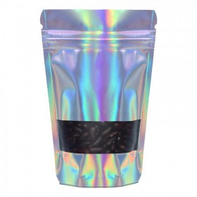 Pochette alu holographique 8x13x5cm - 100 pcs