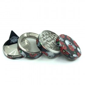 Grinder 50mm skull & blooms | CHAMP HIGH (Violet Noir)
