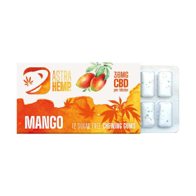 Boîte de 24 Chewing-gum CBD mangue | ASTRA HEMP