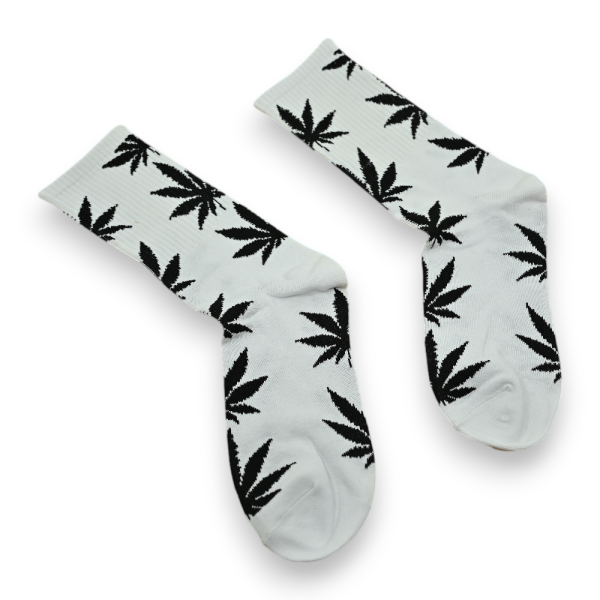 Chaussettes Cannabis Blanches