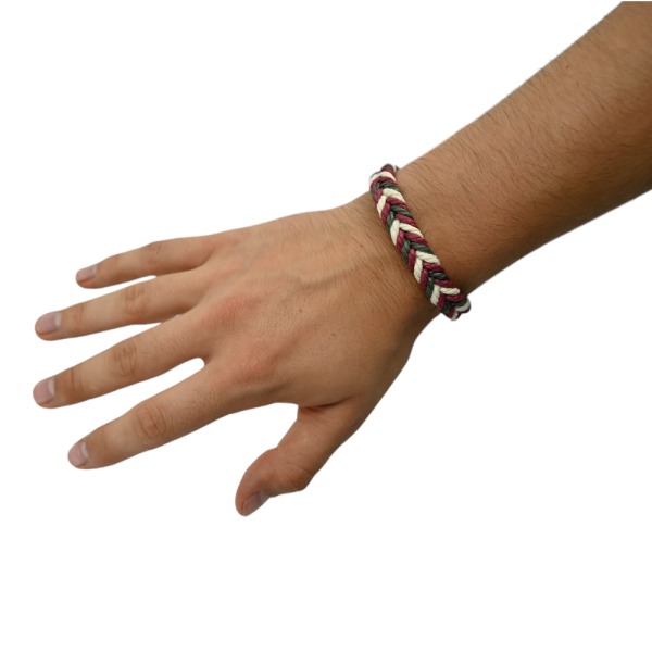 Bracelet chanvre tressé mixte ajustable