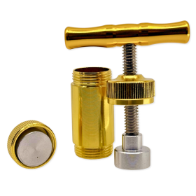 Presse à pollen dorée en zinc 8,6 cm