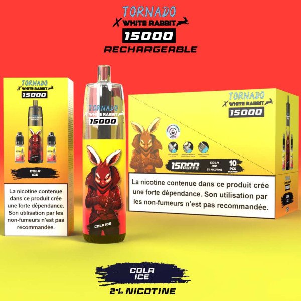 Puff WHITE RABBIT x TORNADO 15000 Cola Ice