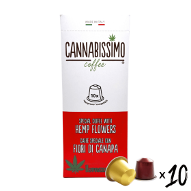 Café aux fleurs de chanvre Cannabissimo - 10 capsules