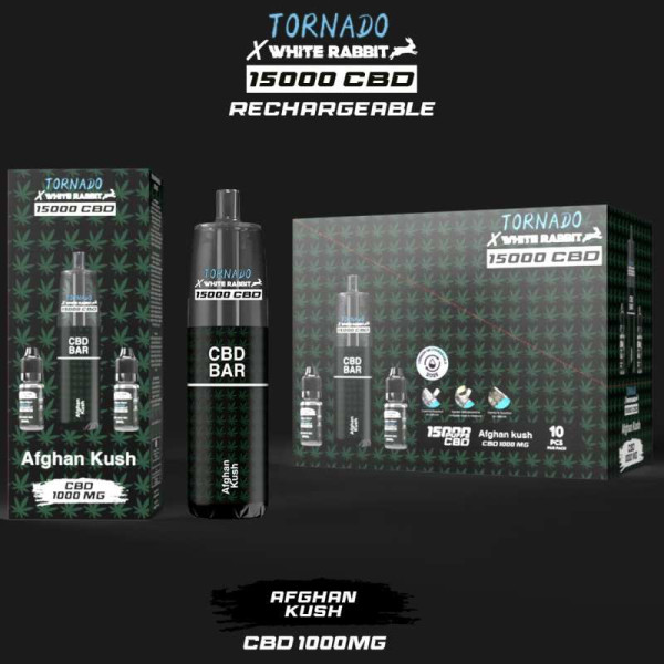 Puff CBD Tornado x White Rabbit 15000 Afghan Kush