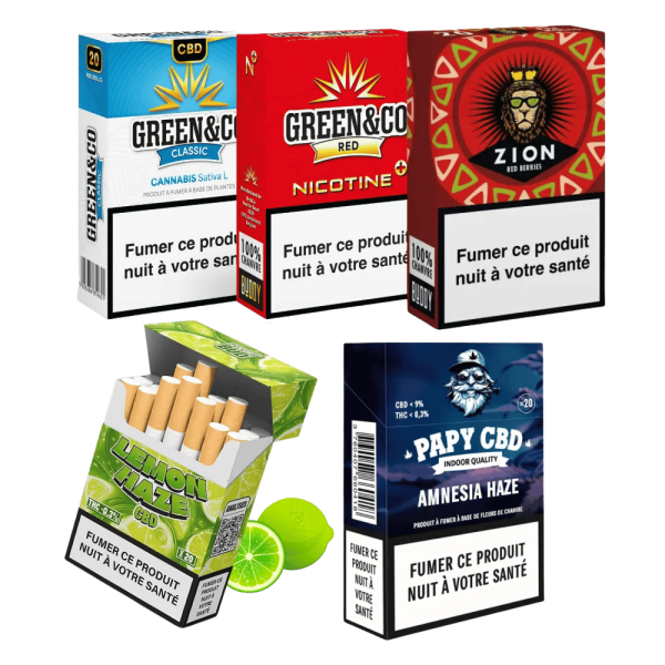5 Cigarettes CBD Premium - Pack Découverte 1