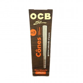 Cônes pré-roulés slim non blanchis x 3 | OCB