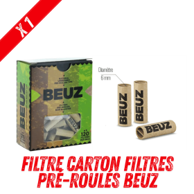 Filtre Carton Beuz - 120 Filtres Pré-Roulés 6mm