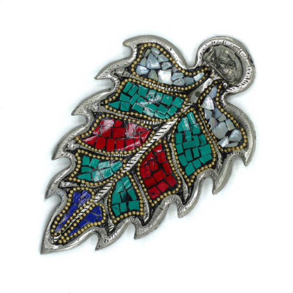 Porte-Encens Tibétain Feuille Bouddha | Décor Spirituel Authentique