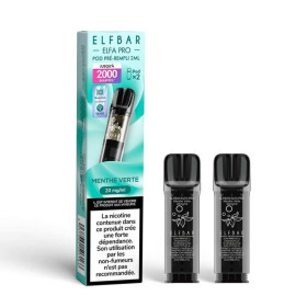 Pod Menthe Verte 2ml Elfa Pro - ElfBar (pack de 2) (10 mg/ml)