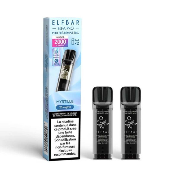 Pod Myrtille 2ml Elfa Pro - ElfBar (pack de 2) (20 mg/ml)
