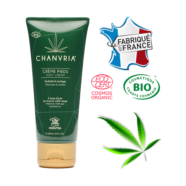 Crème pieds huile de chanvre bio | CHANVRIA