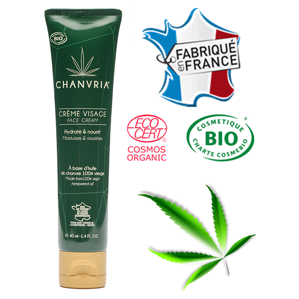 Crème visage huile de chanvre bio | CHANVRIA