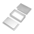 Moule Pré-Presse Rectangulaire en Aluminium 12,5 x 7,5 cm