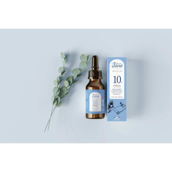 Huile CBD 10% full spectrum anti-stress | LES JARDINS DE JANE