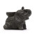 Porte-Encens Éléphant Noir Antique en Béton 14cm | Brûleur d'Encens Décoratif