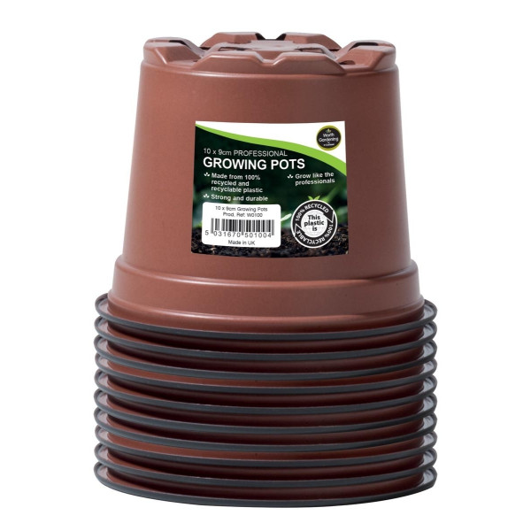 Pots de culture professionnels de 9 cm lot de 10