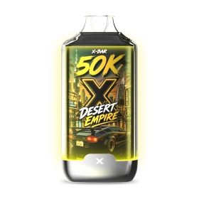 Kit X-BAR 50K Ice City Desert Empire + 3 e-liquides 10 ml (20 mg/ml)
