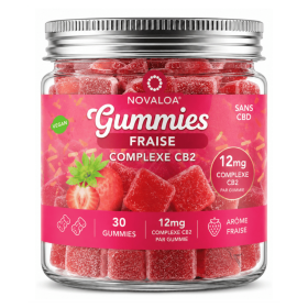 Gummies Complexe CB2 Confort Bonbon Fraise 12mg | Novaloa