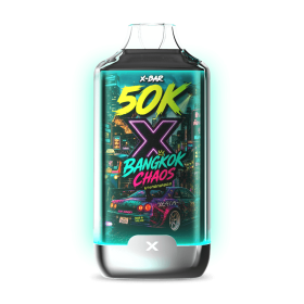 Kit X-BAR 50K Ice City – Bangkok Chaos + 3 e-liquides 10 ml (10 mg/ml)