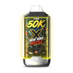 Kit X-BAR 50K Ice City New York Hustle + 3 e-liquides 10 ml (10 mg/ml)