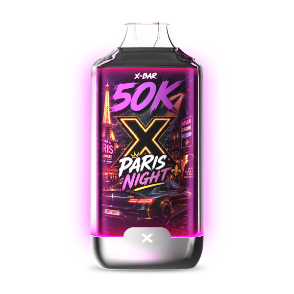 Kit Paris Night 50K Ice City X-BAR + 3 e-liquides 10 ml (10 mg/ml)
