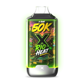 Kit X-BAR 50K Ice City Rio Heat + 3 e-liquides Triple Mango (10 mg/ml)