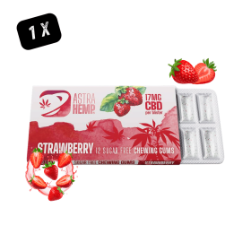 Chewing Gum Astra Hemp CBD 17mg Fraise - Pack 12 Pièces