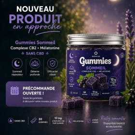 Gummies Complexe CB2 Sommeil Cassis & Mûre 12mg | Novaloa