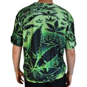 T-shirt Cannabis Psychédélique Vert (M)