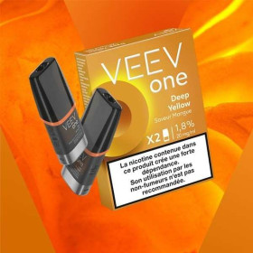Paquet de 2 Pods pre-remplis Veev One Deep Yellow Mangue (20 mg/ml)