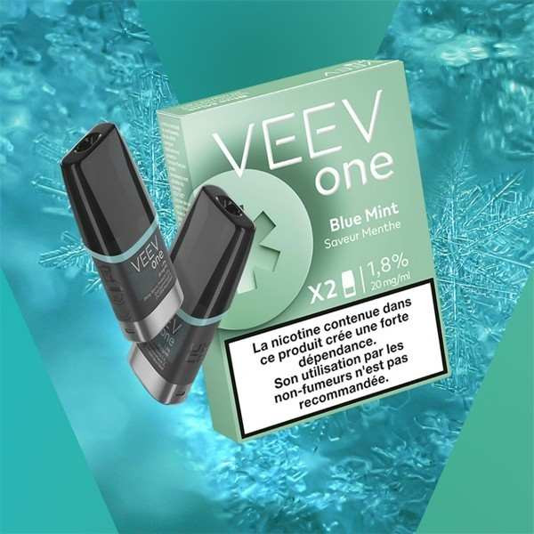 Pods Pre-remplis Veev One Blue Mint - Paquet de 2 Pods (20 mg/ml)