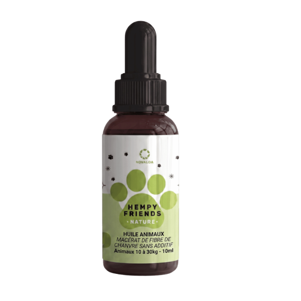 Huile de chanvre animaux 3% nature | NOVALOA