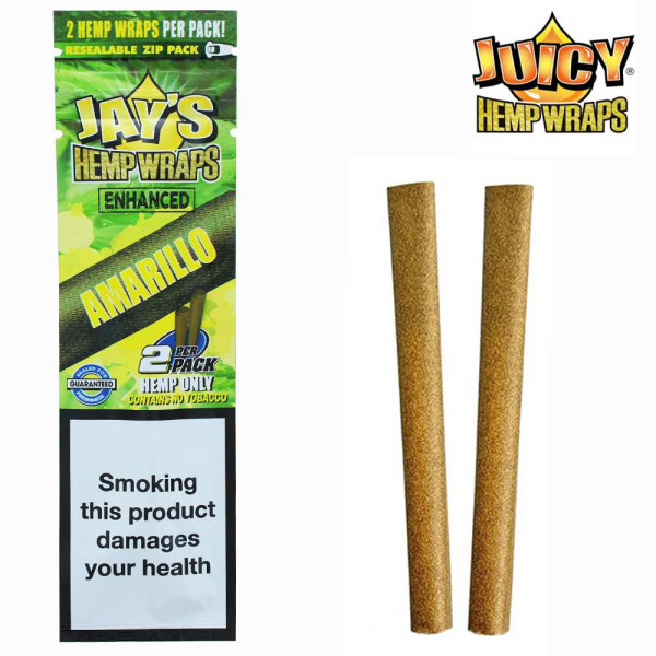 Blunt de chanvre Amarillo Boîte de 25 paquets | JUICY JAY'S