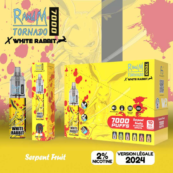 White Rabbit x RandM Tornado 7000 Serpent Fruit