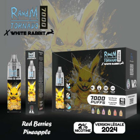 Puff Tornado 7000 White Rabbit Red Berries Pineapple