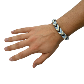 Bracelet en chanvre tressé multicolore