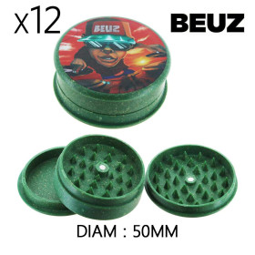 Boîte de 12 Grinders en chanvre Dj Beuz écologique