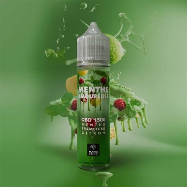 E-liquide CBD Menthe Amoureuse 50ml Marie Jeanne - Menthe Framboise Citron (1500mg)
