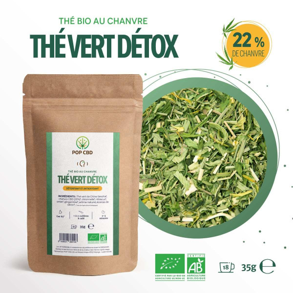 Thé bio détox au chanvre | POP CBD