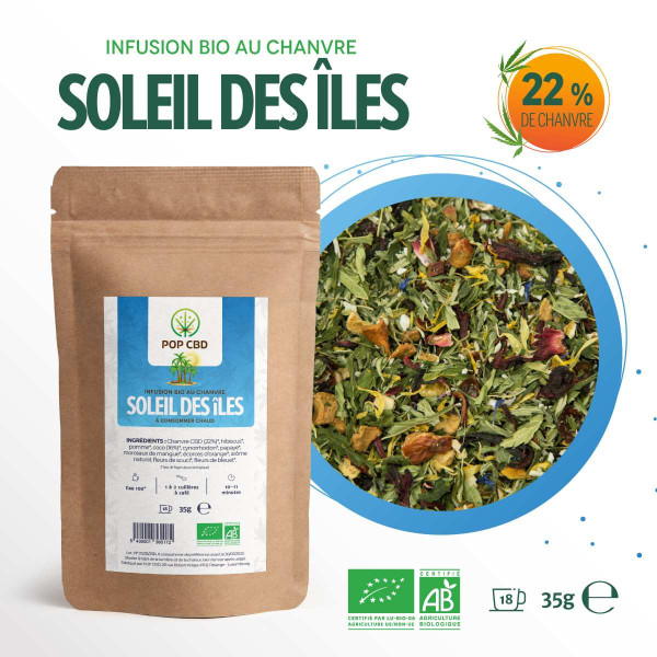 Tisane bio soleil des îles au chanvre | POP CBD