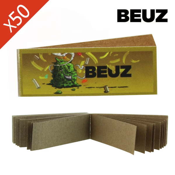 Boîte de 50 carnets de filtres perforés Brown Buds BEUZ