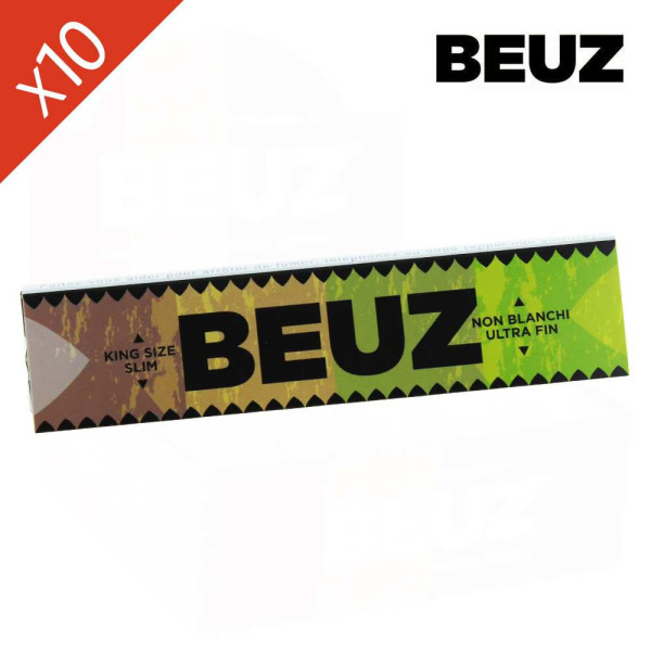 Lot de 10 Carnets Feuilles à Rouler Brown Slim BEUZ