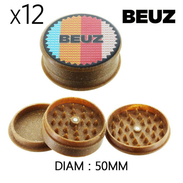 Boîte de 12 Grinders en chanvre 50 mm Beuz Organic