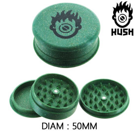 Boîte de 12 Grinders en chanvre 50 mm Kush Bong Green Organic